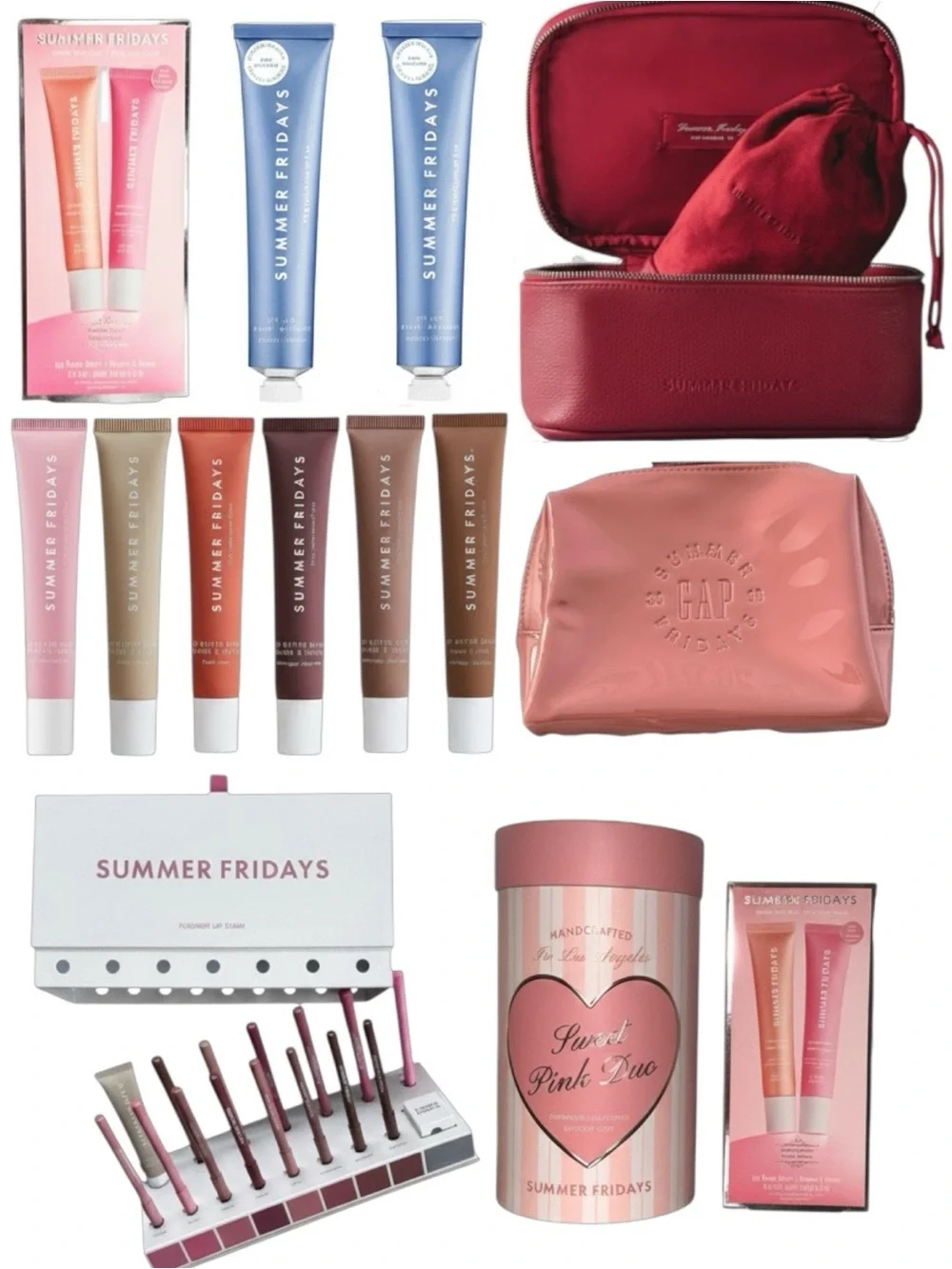Huge Summer Fridays Bundle Sets Lip Balms Jet Lag GAP Bag 24+ Pc